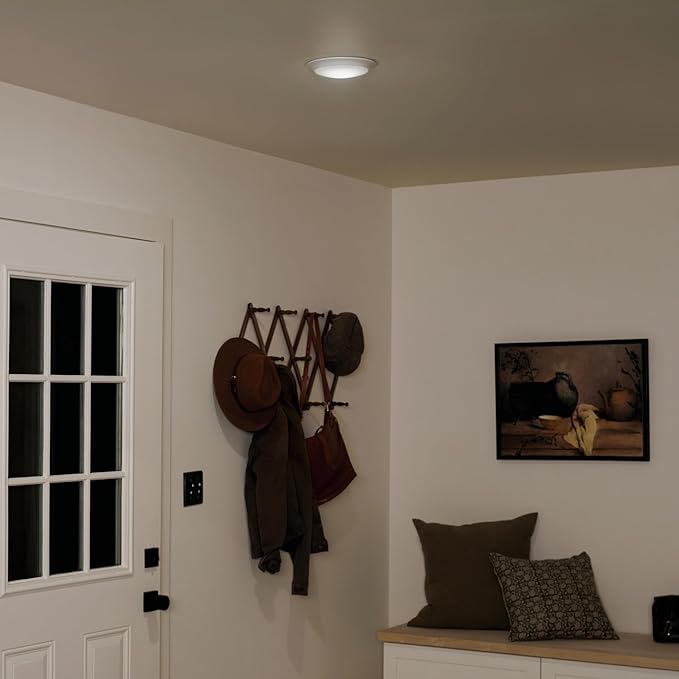 Kichler Horizon 7.4” LED Downlight/Ceiling Light 3000K in White, LED Ceiling Light Fixture for Modern Interiors, 43848WHLED30T
