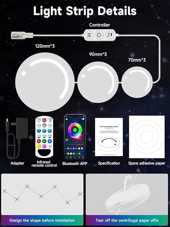 KANTUTOE Smart LED Wall Lights, 9-Piece RGB LED Light with App & Remote Control, TV Backlights, Music Sync, Color-Changing, Ambient Lighting for Gaming, Bedroom, Living Room and Home Decor