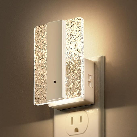 DORESshop LED Night Lights Plug Into Wall, Mordern Night Light with Dusk-to-Dawn Sensor, Dimmable Decorative Nightlights, Adjustable Brightness Night-Lights for Bathroom, Hallway, Bedroom,Stairway