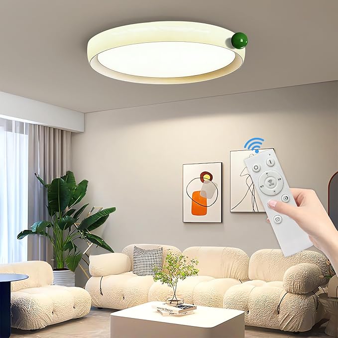 Round Flat Panel Light, Dimmable Modern Flush Mount Ceiling Light Fixture,24W 3000K/4000K/5000K,Fits for Hallway Kitchen Bedroom Living Room Closet Room