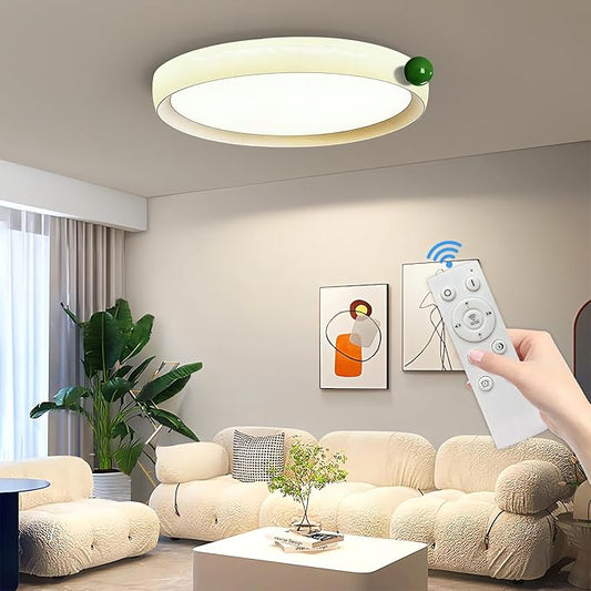 Round Flat Panel Light, Dimmable Modern Flush Mount Ceiling Light Fixture,24W 3000K/4000K/5000K,Fits for Hallway Kitchen Bedroom Living Room Closet Room