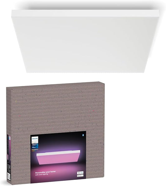 Philips Hue Datura Smart Ceiling Panel (Square 23.62in x 23.62in) White & Color Light, Bluetooth Compatible, Voice Control with Alexa, Apple Home & Google Assistant