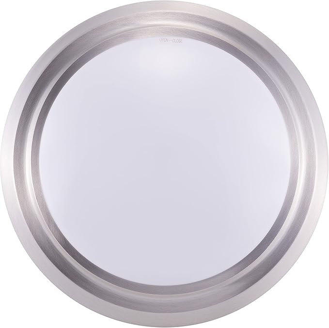 GRUENLICH LED Flush Mount Ceiling Lighting Fixture, 11 Inch Dimmable 22W, 1300 Lumen, 3000K 4000K 5000K Selectable, Aluminum Housing, Damp Location Rated, 2-Pack (Nickel Finish)