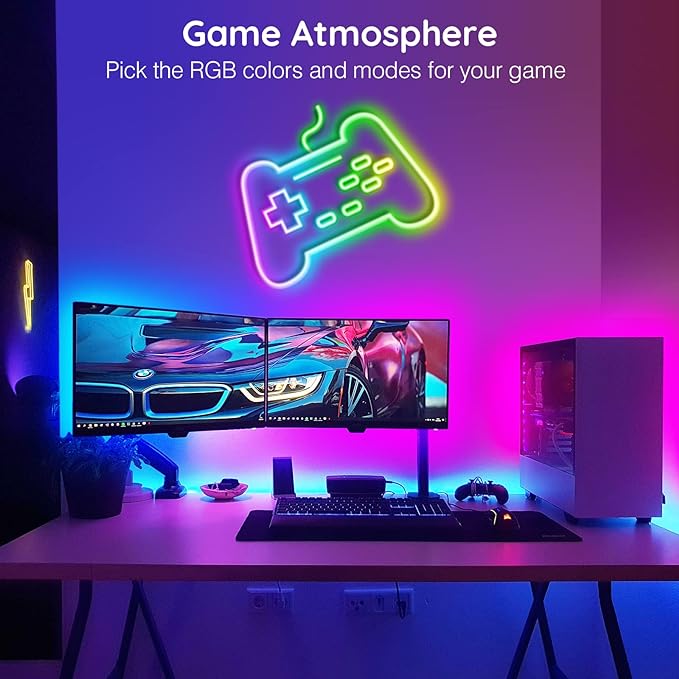 AILBTON 120Ft Neon Rope Lights,Flexible Led Rope Lights Control with App/Remote,Multiple Modes RopeLights,IP65 Outdoor RGB Led Neon Lights NonWater Resistant,Music Sync Gaming Led NeonLight Strip