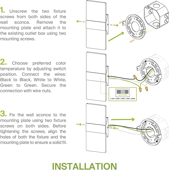 ASD 12 Inch Indoor LED Wall Sconce - 12W 2700K-5000K Dimmable Brushed Nickel Wall Sconce Lights for Living Room, Bedroom, Bathroom, Hallway - Modern Wall Sconces Hardwired, UL Interior Light, Set of 2