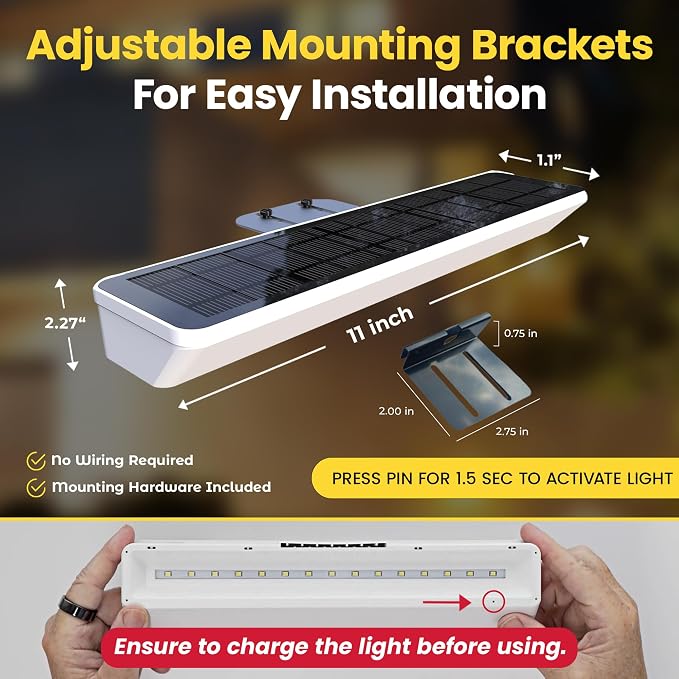 Brighticonics 2Pck Solar Address Sign Light – IP65 Waterproof Easy Install, Auto Dusk-to-Dawn On/Off – Outdoor Light for Business, Lease, Real Estate Sign Post – LED Signboard Gifts – Cold White 6000K