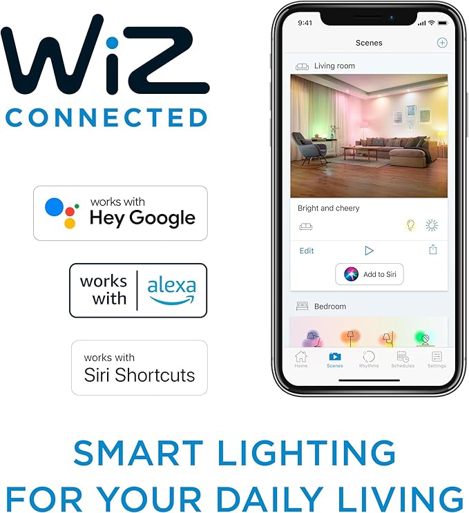 Philips Smart Retrofit Recessed Downlight 4-Pack, 50W Equivalent, 4-Inch LED Color Changing Lights, Powered by WiZ Connected