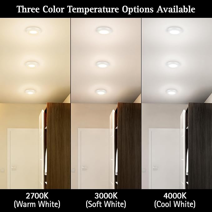 Ultralux 8" LED Flush Mount Ceiling Light – Dimmable, Slim Puck Downlight - Over 50,000 Hours of Energy Efficient LED Light - Multi-Purpose Easy-Install Light Fixture - (1 Pack, Cool White)