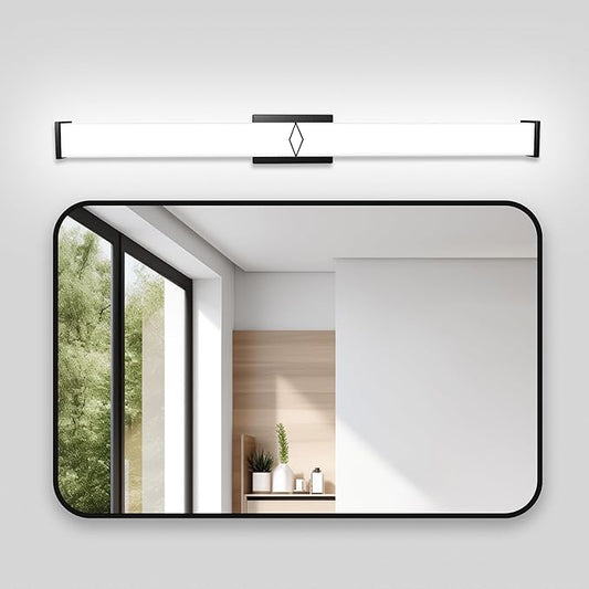 40 Inch Bathroom Vanity Light 3600LM, 5700K Daylight White Modern Bathroom Light Dimmable, AC 120V 40W Matte Black LED Vanity Lighting Fixtures Wall Sconce ETL Certified, 1Pack