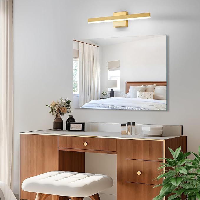 Gold Bathroom Vanity Light 23.6 inch, 20W Dimmable 5CCT LED Modern Bathroom Light Fixture Over Mirror Hardwired - ETL Certificated