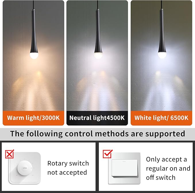 Modern Black LED Pendant Light, Kitchen Island Ceiling Hanging Lights, Teardrop Bubble Crystal, 3 Color 2700K/4500K/6500K, Bedside Small Chandeliers Lamps for Bar, Dining Room, Bathroom, Hallway