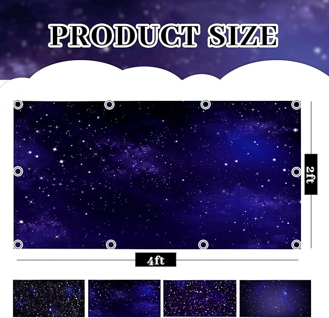 ROCEEI 8 Pack Fluorescent Light Covers, 4 x 2 Feet Magnetic Night Sky Covers Bulk for Ceiling Classroom Light, Reduce Glare, Easy Install, Filters for School, Home, Office, Hospitals Cubicle Decor