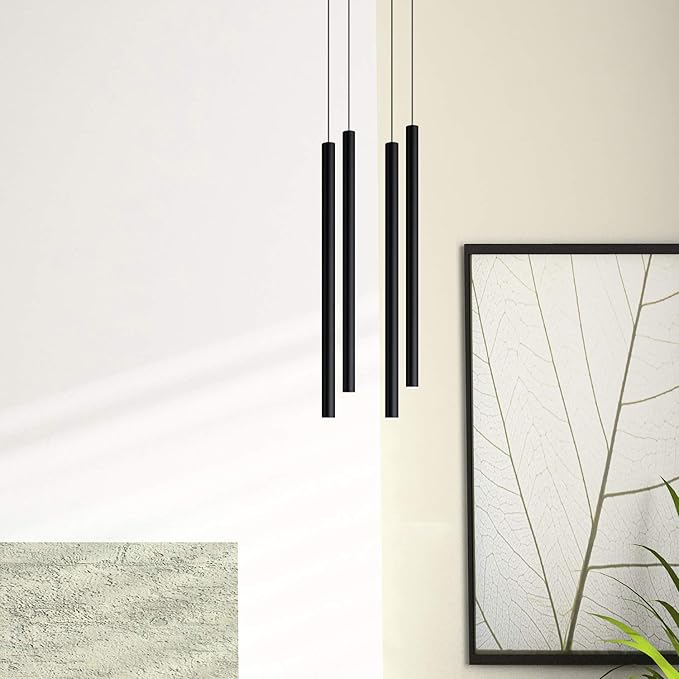 CANALIS 4 Mini Pendant Lighting Black - LED Hanging Light Fixture for Kitchen Island, Bar, Foyer - Cluster Pendants - Dimmable, Adjustable Wire, Lamp Bulb Included