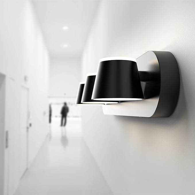 URSOLA 3 Light Bathroom Vanity Light, LED Black Vanity Light Fixtures, Up and Down Rotatable Dimmable, 20 inch Bathroom Lighting Fixtures Over Mirror