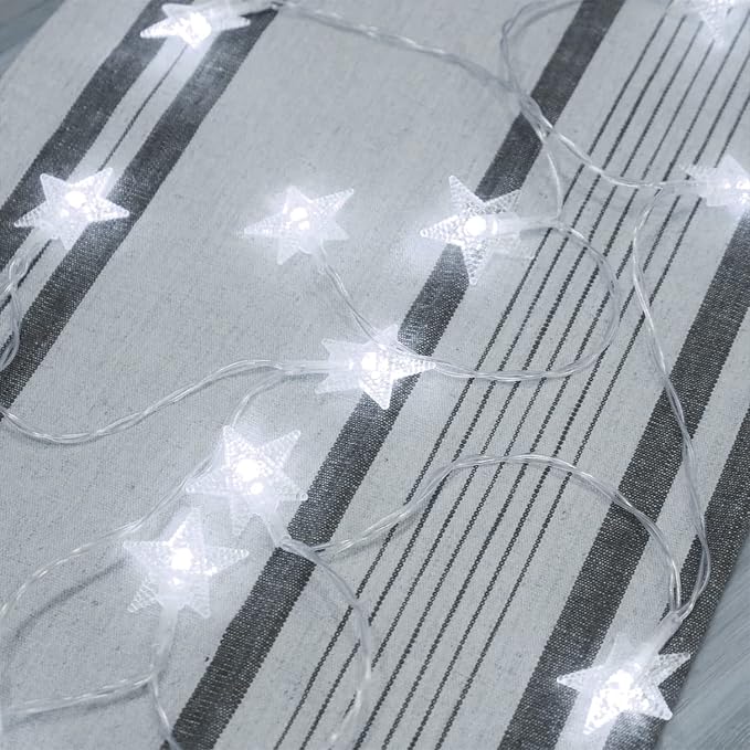 Star Light Star String Lights 15 FT 30 LED Fairy Light Battery Operated Indoor&Outdoor Twinkle Christmas Lights Bedroom Decor for Xmas Tree(Cool White)