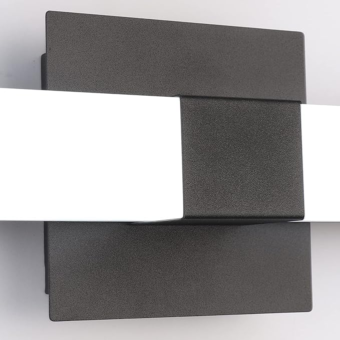 ZUZITO Black Modern Bathroom Light Fixtures Over Mirror 39.4 inch LED Vanity Lights Bar for Bath (S16001-1000mm)