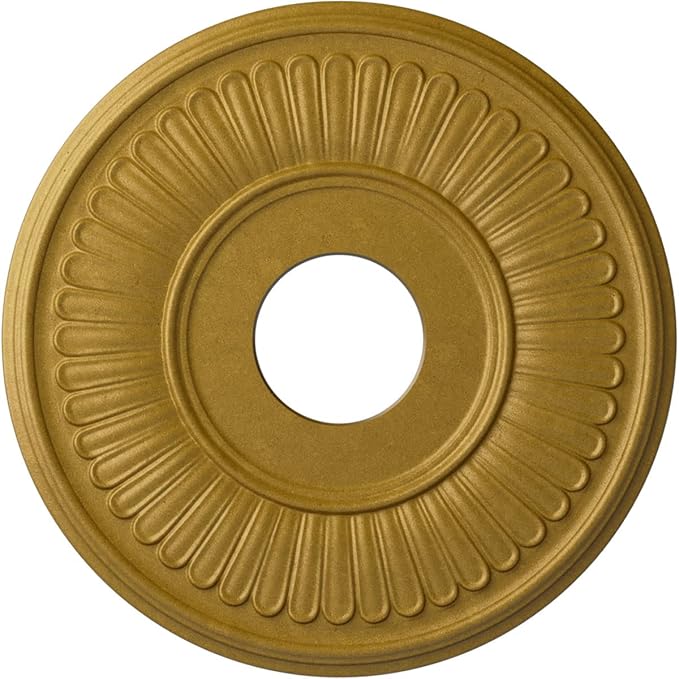 Ekena Millwork CM15BEPGS 15-3/4" x 3-7/8" x 3/4" Berkshire Ceiling Medallion, Pharaoh's Gold