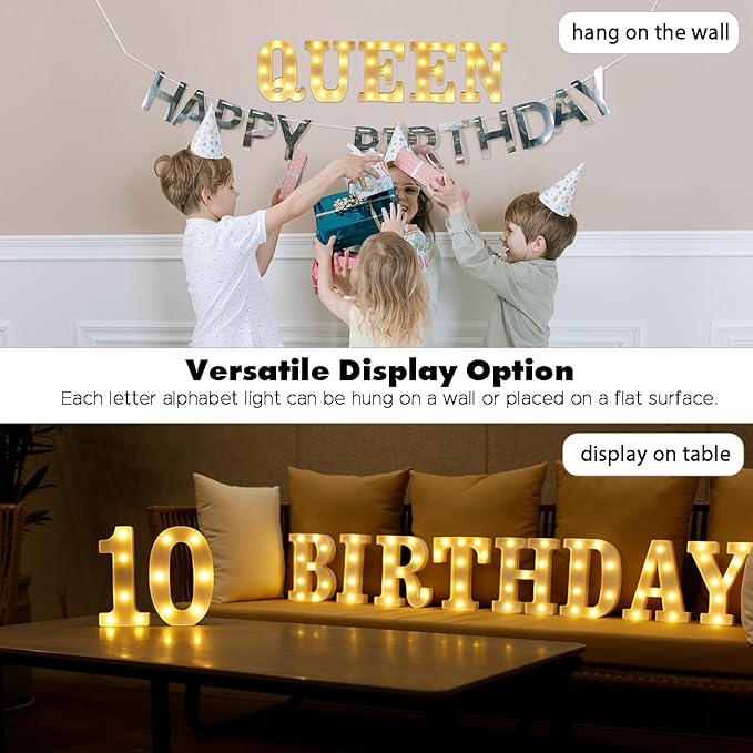 DyingSwan LED Marquee Numbers, Small Light Up Numbers for Party, 8.58 Inch Battery Powered Lighted Number for Birthday, Night Light, Table or Home Decor (Number 1)