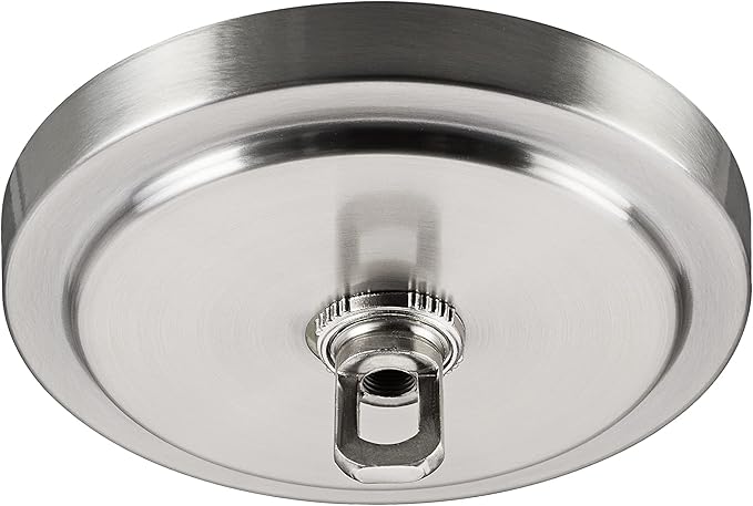 Aspen Creative 21508-31, Transitional Chandelier & Light Fixture Canopy Kit w/Collar Loop, Brushed Nickel, 5-1/2" Diameter, 1" Center Hole