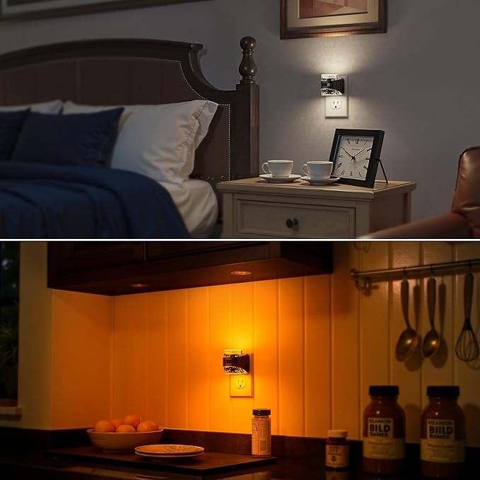 Briignite LED Night Light Plug into Wall Dimmable Night Light with Bubble Design 5 Color Temperature & Brightness Levels Dusk to Dawn Sensor Nightlights for Nursery, Hallway, Bathroom, Rooms, 5CCT