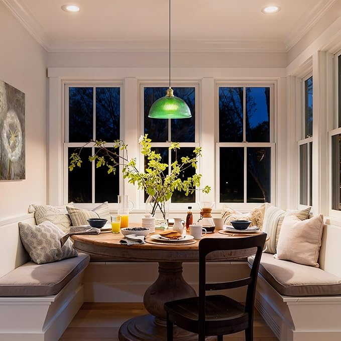 XZHGCEE Vintage Pendant Light Fixtures: Glass Pendant Lights Kitchen Island, Modern Green Pendant Light Fixture for Bedroom Dining Room