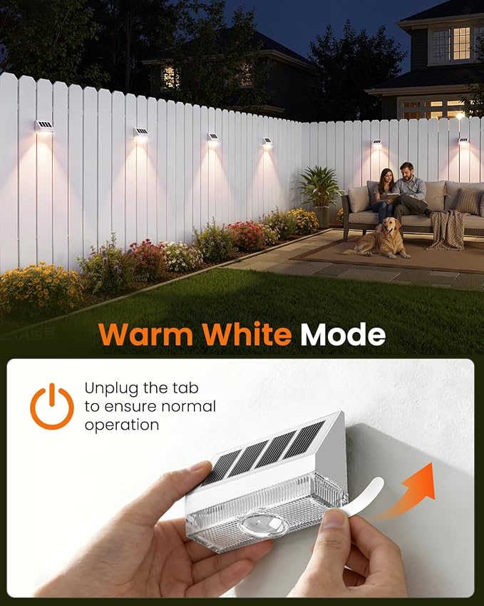 VOLISUN Solar Fence Lights Outdoor Waterproof 16 Pack, High Brightness LED Spot Lens Deck Lights, Fence Lights Solar Powered White, Solar Powered Wall Lighting Decor for Outside Backyard Railing Pool