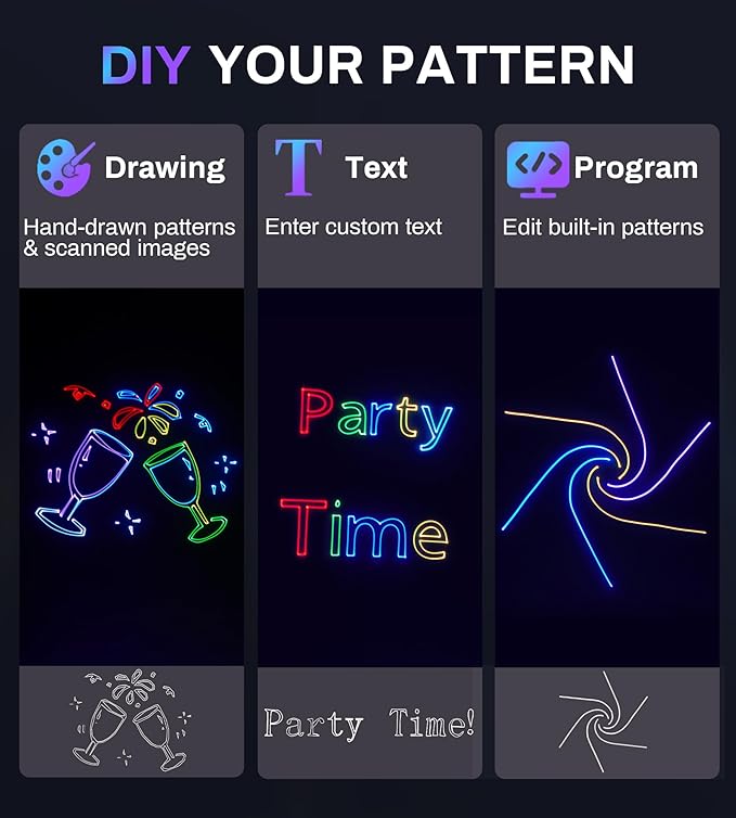 DJ Laser Light with App Control, 3D Animation Party Lights, DMX512/Sound Activated/Remote Control, Laser Light Show Projector Ideal for Stage, Clubs, Home Parties, Birthdays