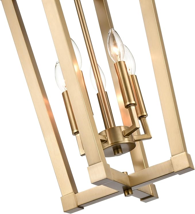 ML Lighting 5 Light Pendant Light 25" Tall & 13" Wide, Modern Gold