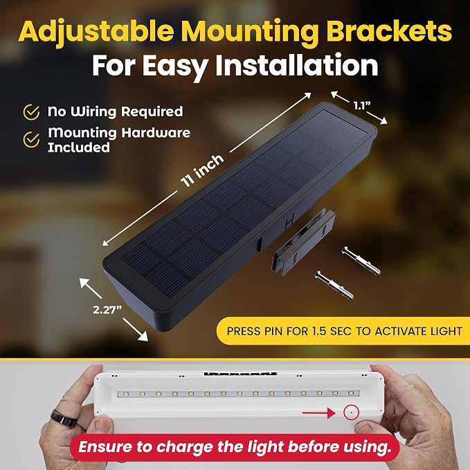 Brighticonics Solar Address Sign Light – IP65 Waterproof LED Lighted House Numbers – Easy to Install, Auto Dusk to Dawn ON/Off, Outdoor Solar Address Signs for Yard, Homes, Business - Cold White 6000K