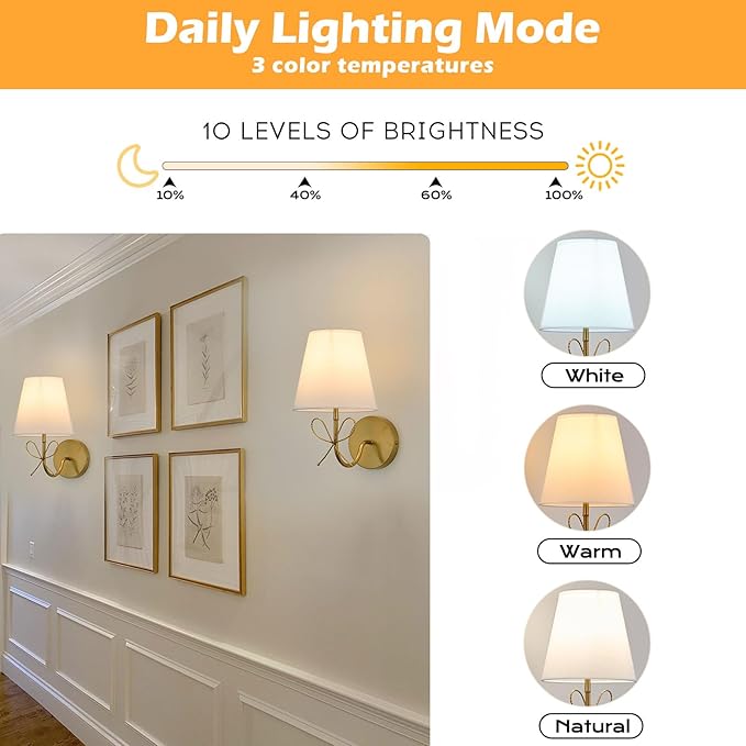 PASSICA DECOR Bow Wireless Battery Operated Wall Sconce Set of 2, Rechargeable Dimmable LED Lights with 15 Colors, Timer, Remote Control,Bow Lamp for Girls Rooms,Bedroom Living Room