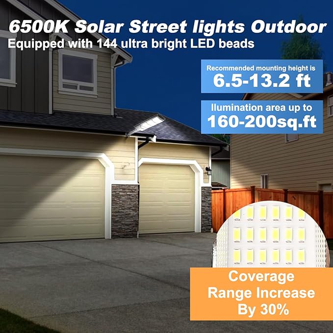 4 Pack Solar Lights Outdoor Waterproof - Solar Flood Light Outdoor Motion Sensor LED 6500K Security Light Remote Street Lights Dusk to Dawn Wall Mount for Yard Parking