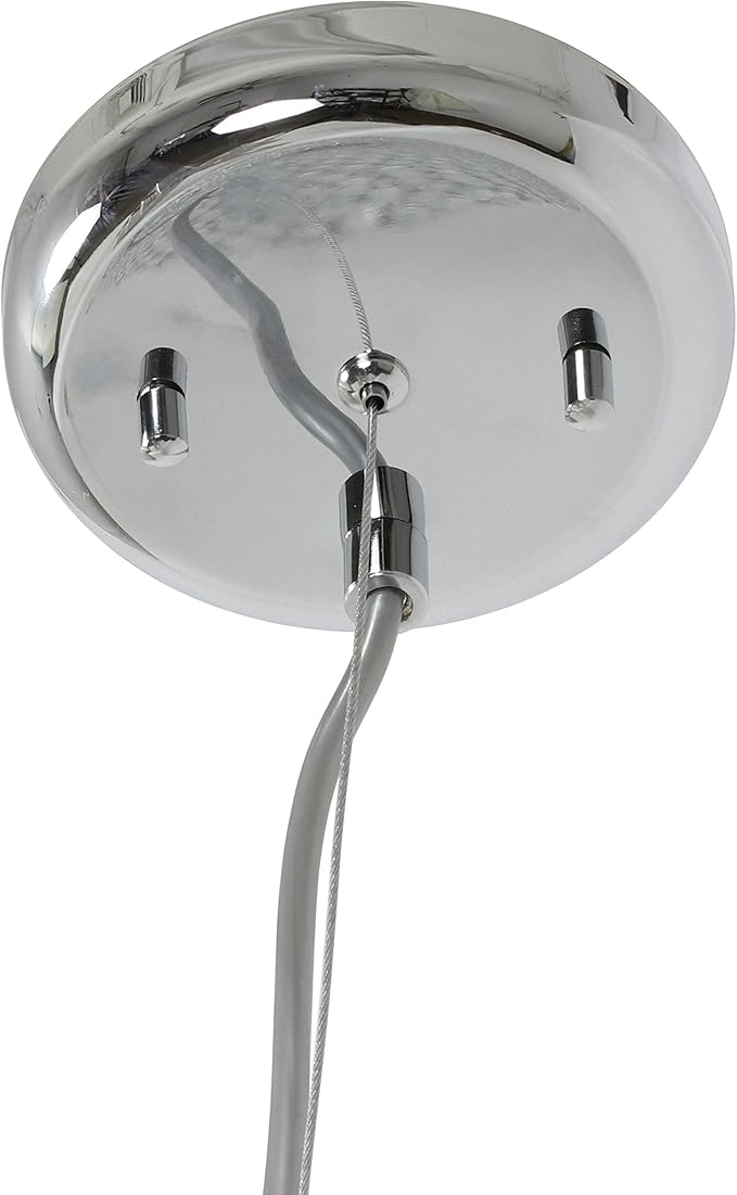 Decor Therapy CH1936 Lyla Dome Pendant Light, Chrome and Clear