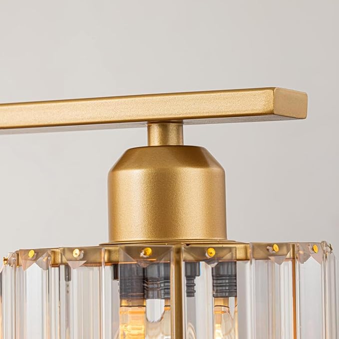 36" Chandeliers for Dining Room, Brass Pendant Lights Kitchen Island Lighting, 5-Light Gold Dining Room Light Fixture Chandeliers over Table Brushed Gold Island Lights for Kitchen, K9 Crystal Shades