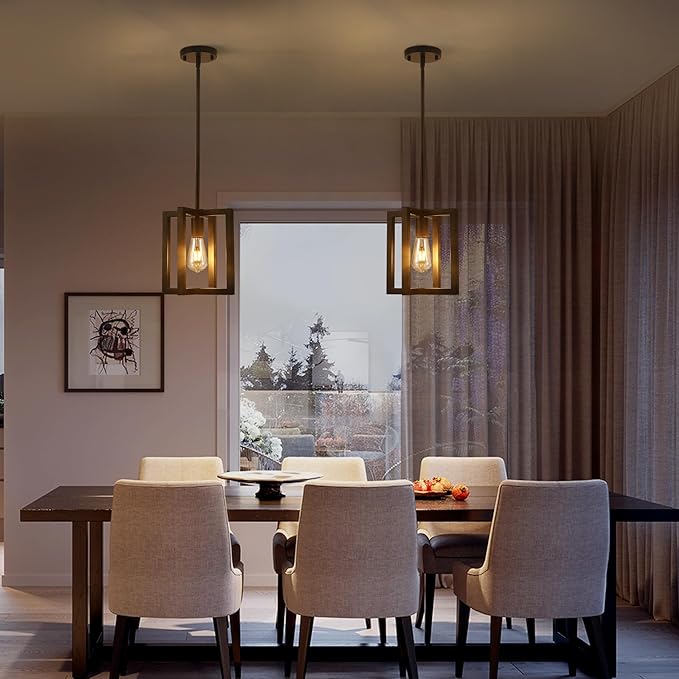 Klgxnrd Small Modern Farmhouse Black Pendant Lights Kitchen Island, Adjustable Hanging Metal Industrial Chandelier Ceiling Light Fixture for Hallway Entryway Bedroom Dining Room