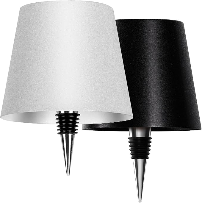 2026 New Wireless Bottle Lamp,LED Bottle Lights for Liquor & Wine Bottles,Bottle Light with Dimmable(Black+White)