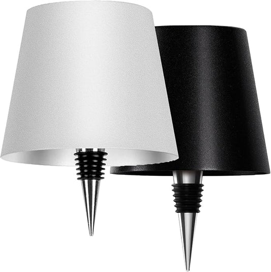 2026 New Wireless Bottle Lamp,LED Bottle Lights for Liquor & Wine Bottles,Bottle Light with Dimmable(Black+White)