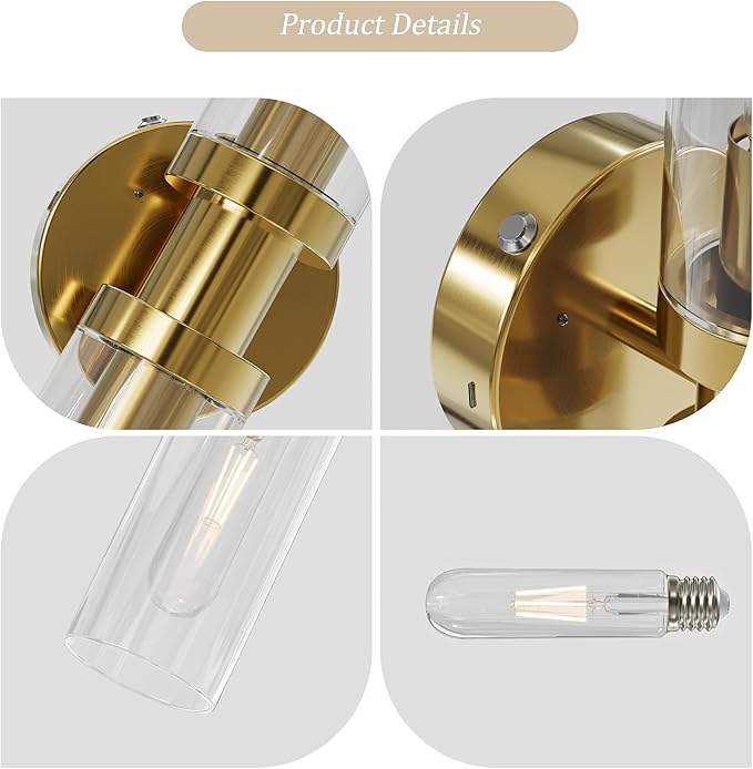 Battery Operated Wall Sconces Set of 2, Rechargeable Wireless Wall Lights Remote Control, 10000mAh Not Hardwired Timer Dimmable Wall Lamps for Living Room Bedroom Entryway Entryway Gold 16.5 Inch