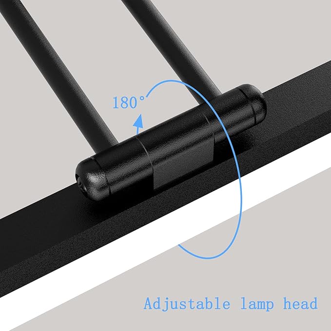 Ralbay 40" Modern LED Matte Black Bathroom Vanity Light 24W Adjustable Black Vanity Lighting Modern LED Bathroom Vanity Light Fixtures Over Mirror (6000K Cool White Light)