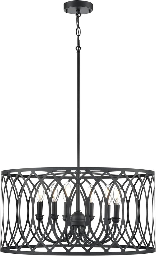 ML Lighting 42106-MB Arelyn 23" Wide 6-Light Pendant - Matte Black