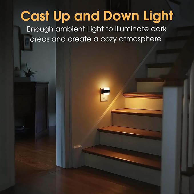 Briignite Night Light, Night Lights Plug into Wall, LED Nightlight for Kids & Adults, 3CCT Adjustable 3000K/4000K/5000K Color, Dusk to Dawn Sensor, 3 Brightness Levels, 2 Pack
