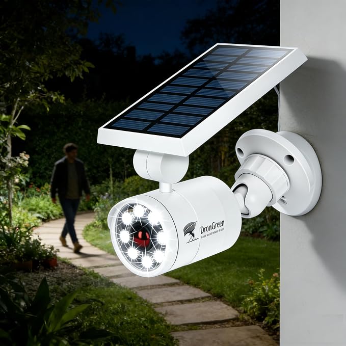 Motion Sensor Outdoor Solar Lights Waterproof Aluminum alloy(Not plastic) Solar Spot Lights, Solar Motion Detector Lights for Outside Patio Porch Wall Driveway Garden, 100-Week FREE Refund/Replacement