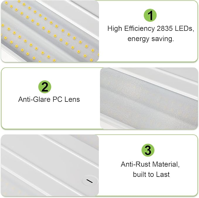 hykolity 2FT 150W LED Linear High Bay Shop Light, 20250 lm LED Shop Light Fixture, 135LM/W, 120-277V, 0-10V Dim, 5000K, Linear Hanging Light for Warehouse Workshops, UL Listed