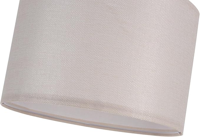 2 Pack Plug in Pendant Light, Hanging Light with 15Ft Clear Cord, On/Off Switch, Beige Yellow Fabric Lamp Shade, Hanging Light Fixture for Bedroom, Kitchen