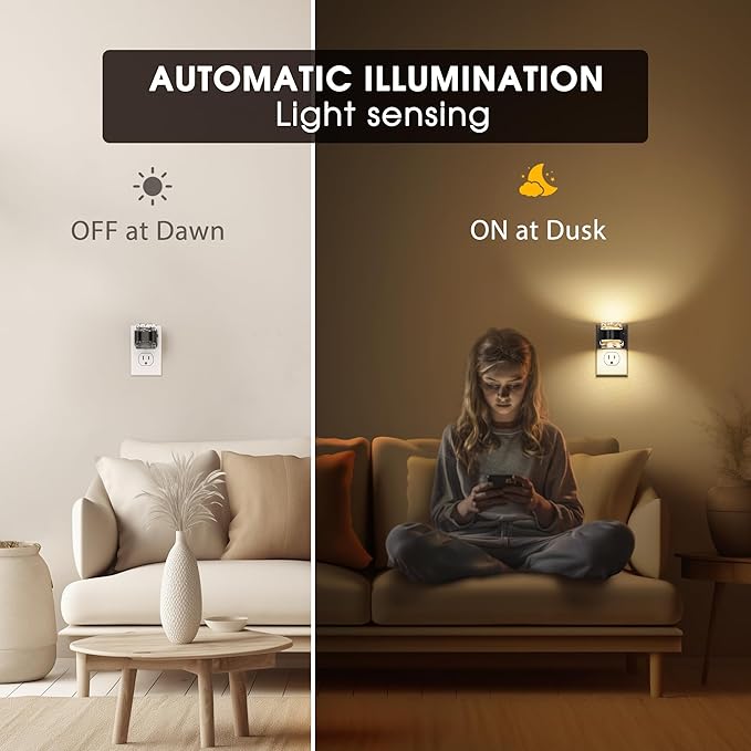 Briignite LED Night Light Plug into Wall Dimmable Night Light with Bubble Design 3000K/4000K/5000K & 3 Brightness Levels for Baby Nursery Hallway Bathroom Kids Room Decor, 3CCT