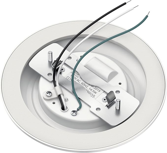 Kichler Horizon LED Downlight in White, 6.4" Flush Mount Interior Dimmable Light, 3000K, Wet Rated Integrated LED, (6.4" W x 1.3" H), 43873WHLED30, White