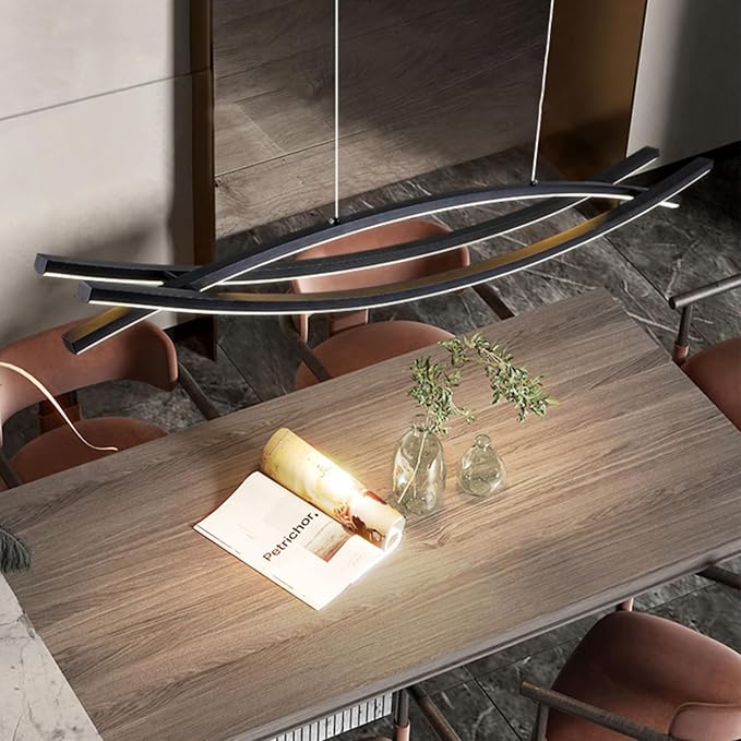 39.37“ Modern Led Pendant Light Fixtures, 3000K-6500K Color Changing Modern Led Pendant Light Kitchen Island, Adjustable Height Kitchen Island Lights Fixtures for Dining Room Kitchen Bedroom Sink