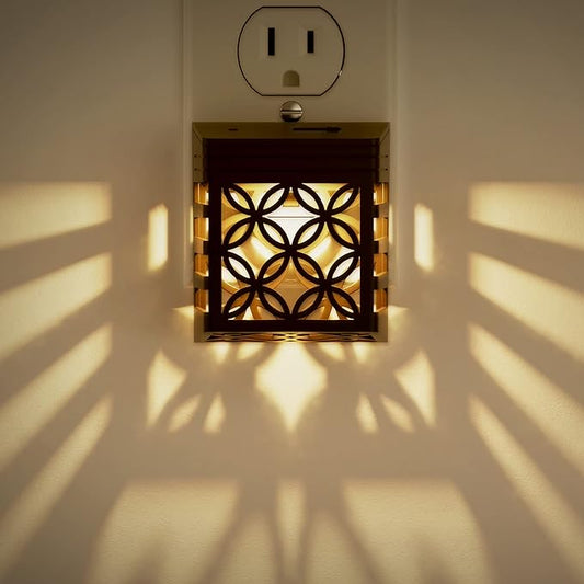 DORESshop Plug in Night Light, Night Lights Night Lights Plug Into Wall, Dusk to Dawn Sensor, Adjustable Brightness, Decorative Nightlight for Bathroom, Hallway, Stairway, Soft White 3000K, 1 Pack
