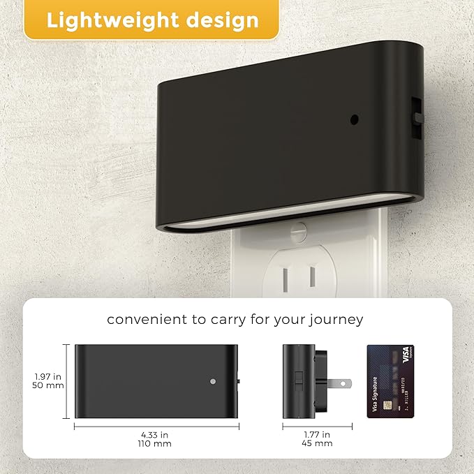 L LOHAS LED Night Light, Dimmable Modern LED Night Lights Plug into Wall,Dusk to Dawn Sensor Night Lights for Kid, 0-100LM 3000K Soft White Nightlight for Hallway Bedroom Stairway
