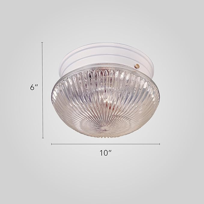 Elk Home Elowen 10-inch Wide 2-Light Flush Mount in White