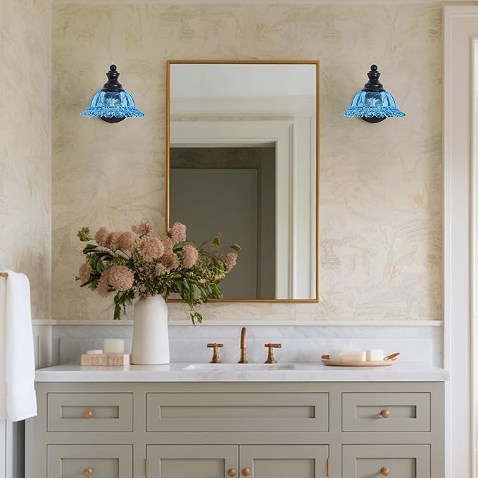 XIEDUN Vanity Light Black Wall Sconces Modern 1-Light Bathroom Sconces